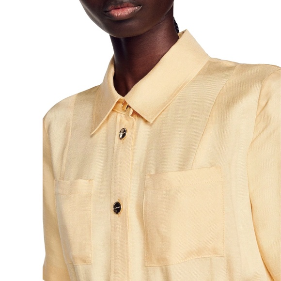 Meurice Twill Mini Shirt Dress - Picture 3 of 4